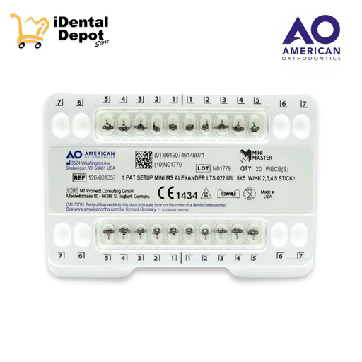 [AOB126-031357] BRACKETS MINI ALEXANDER .022 JGO