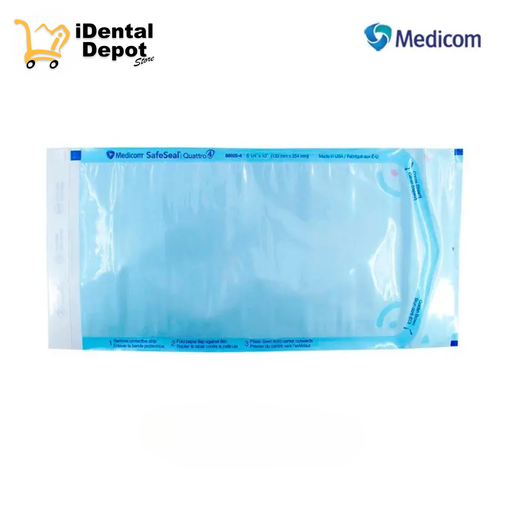 [MEDICOM88025-51/4X10] BOLSA PARA ESTERILIZAR 5 1/4 X 10 MEDICOM PAQ C/200