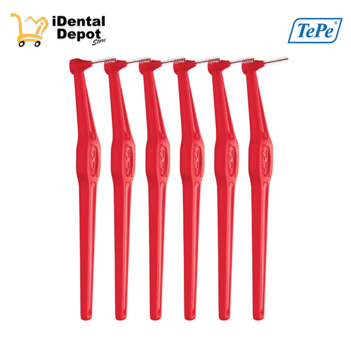[TP-AIDBBS2] ANGLE IDB #2 ROJO - CEPILLO INTERDENTAL CABEZAL ANGULADO MANGO LARGO SIZE 0.5mmBLISTER 6 PZS